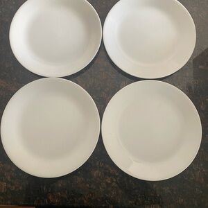 4 Corelle White 10.25” Dinner Plates
